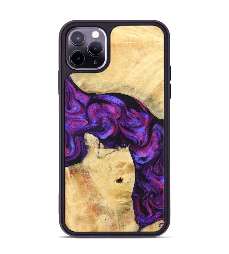 iPhone 11 Pro Max Wood Phone Case - Kari (Purple, 823925)