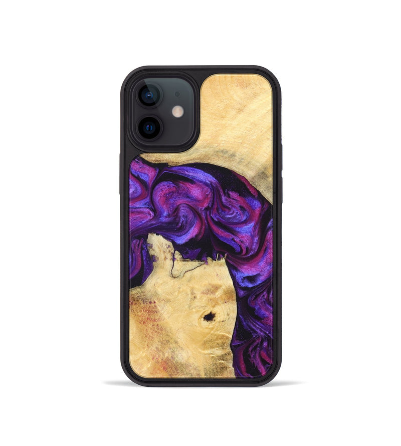 iPhone 12 mini Wood Phone Case - Kari (Purple, 823925)