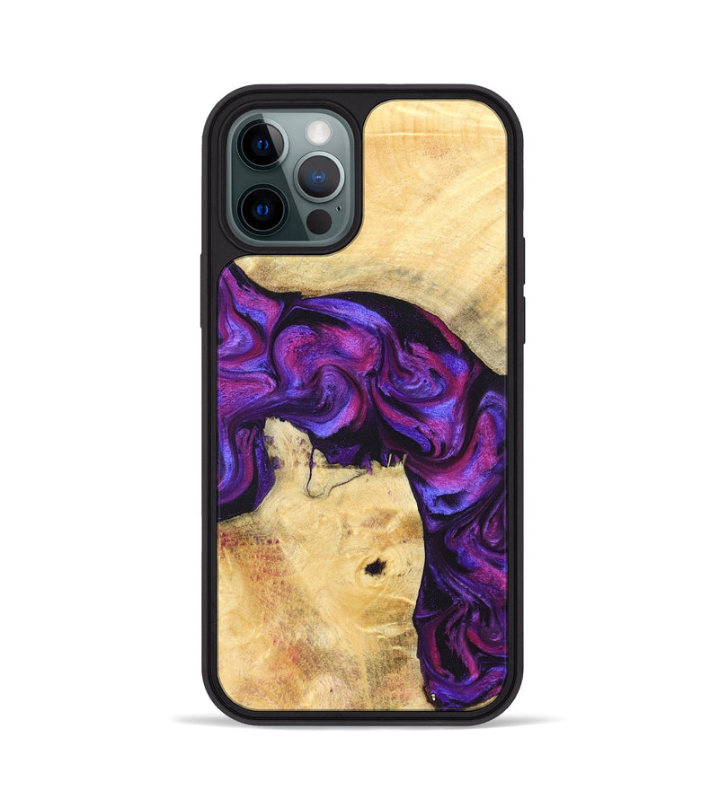 iPhone 12 Pro Wood Phone Case - Kari (Purple, 823925)