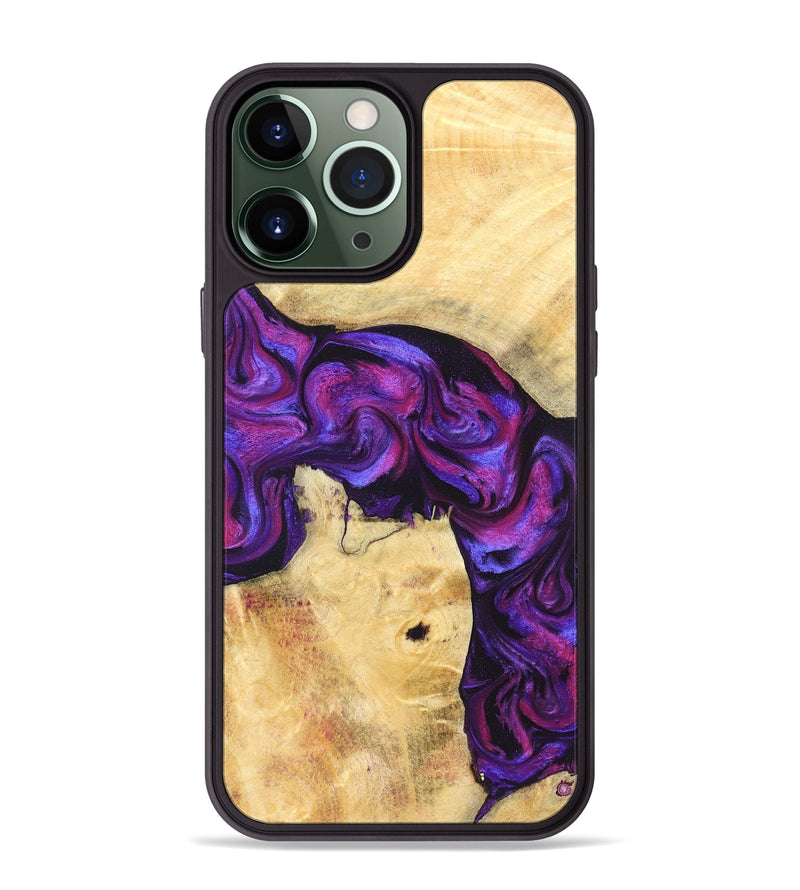 iPhone 13 Pro Max Wood Phone Case - Kari (Purple, 823925)
