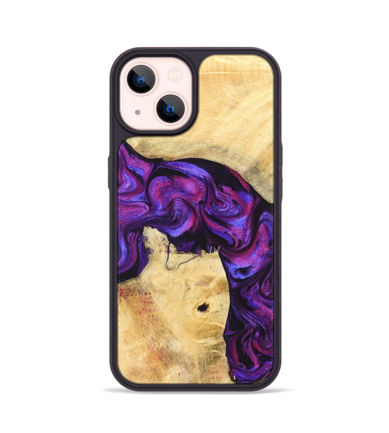 iPhone 14 Wood Phone Case - Kari (Purple, 823925)
