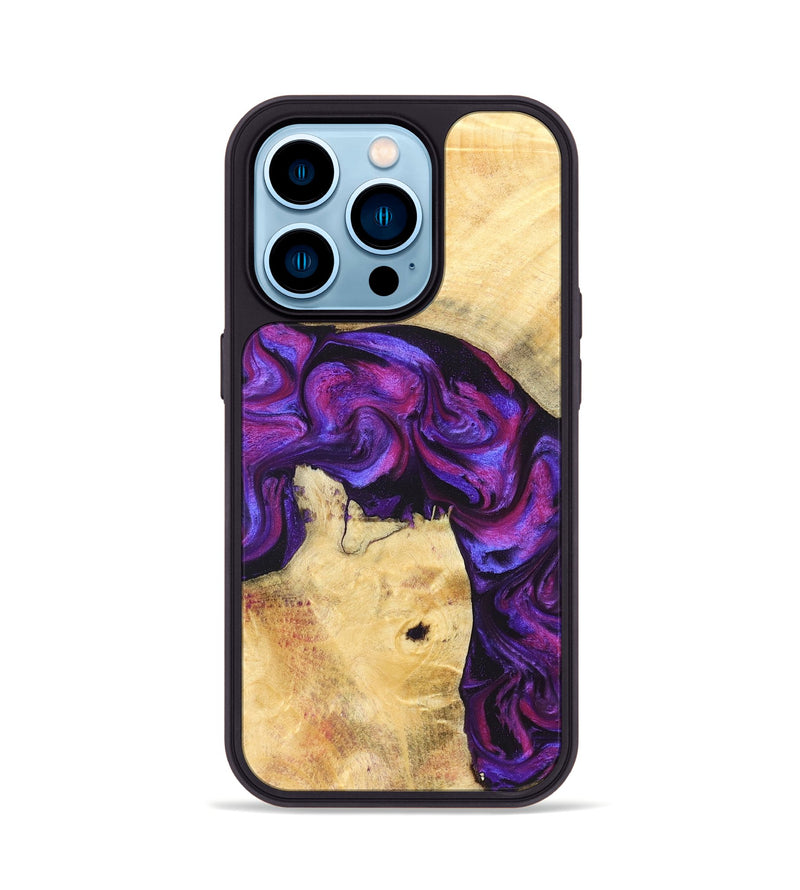 iPhone 14 Pro Wood Phone Case - Kari (Purple, 823925)