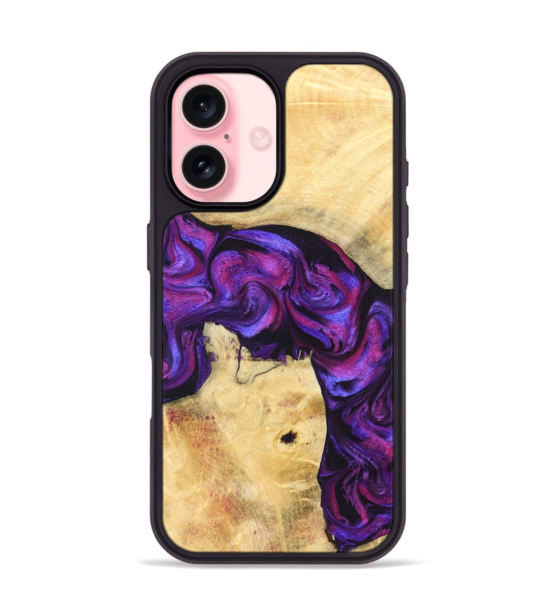 iPhone 16 Wood Phone Case - Kari (Purple, 823925)