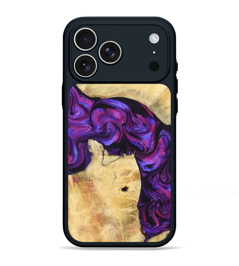 iPhone 17 Pro Max Wood Phone Case - Kari (Purple, 823925)