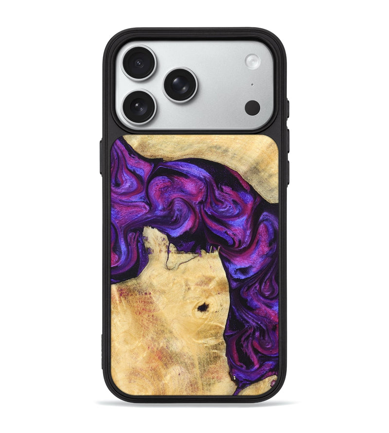 iPhone 18 Pro Max Wood Phone Case - Kari (Purple, 823925)
