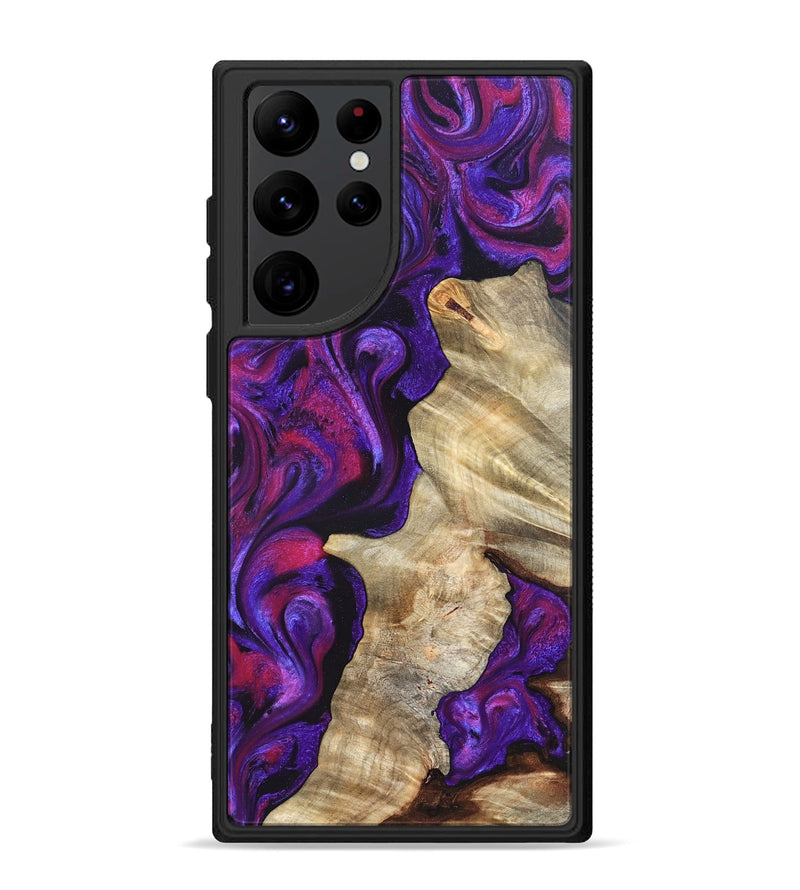 Galaxy S22 Ultra Wood Phone Case - Valery (Purple, 823927)