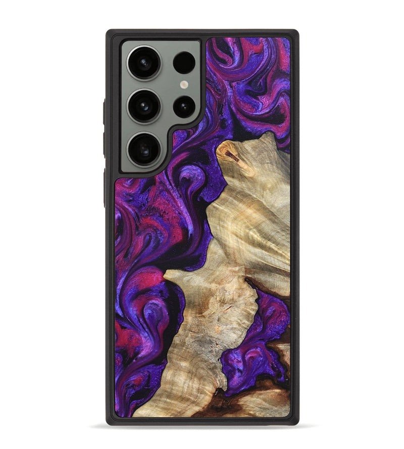 Galaxy S23 Ultra Wood Phone Case - Valery (Purple, 823927)