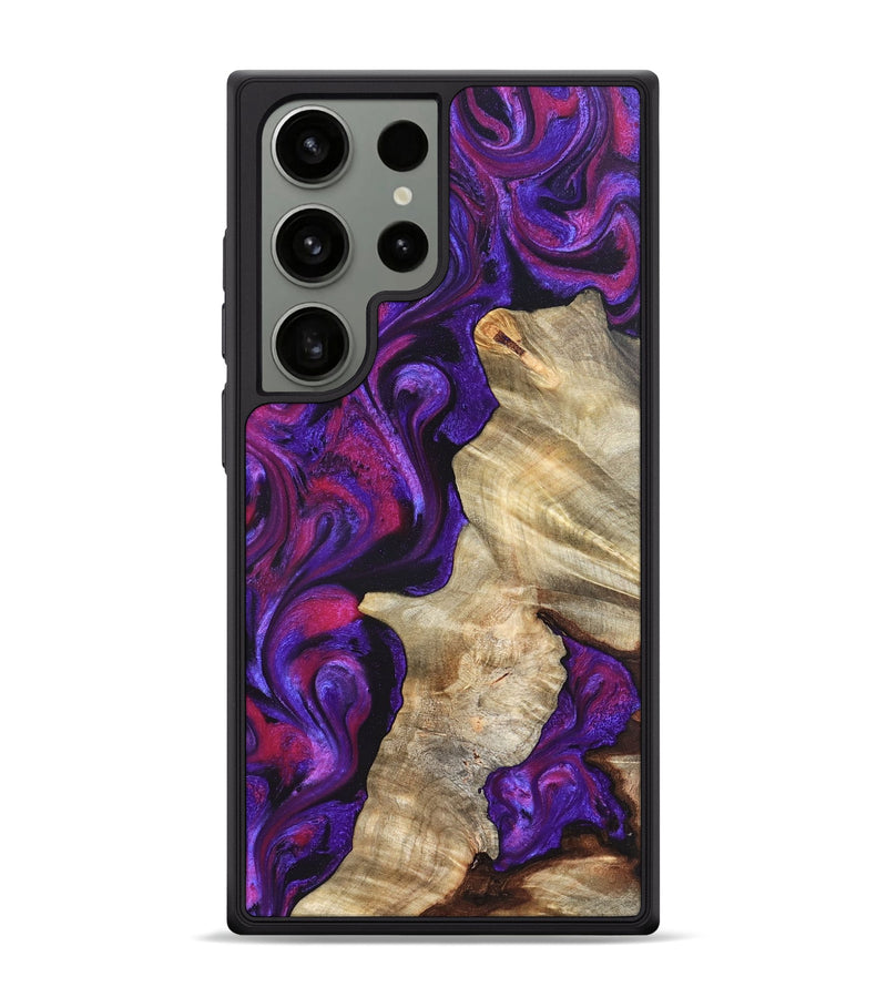 Galaxy S24 Ultra Wood Phone Case - Valery (Purple, 823927)