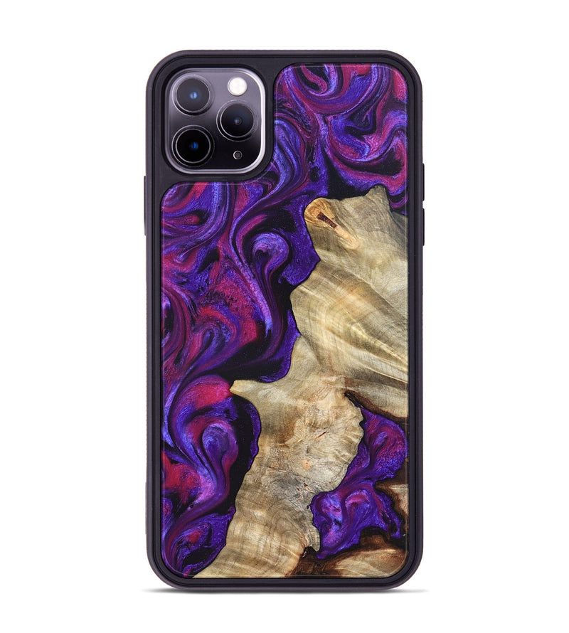 iPhone 11 Pro Max Wood Phone Case - Valery (Purple, 823927)