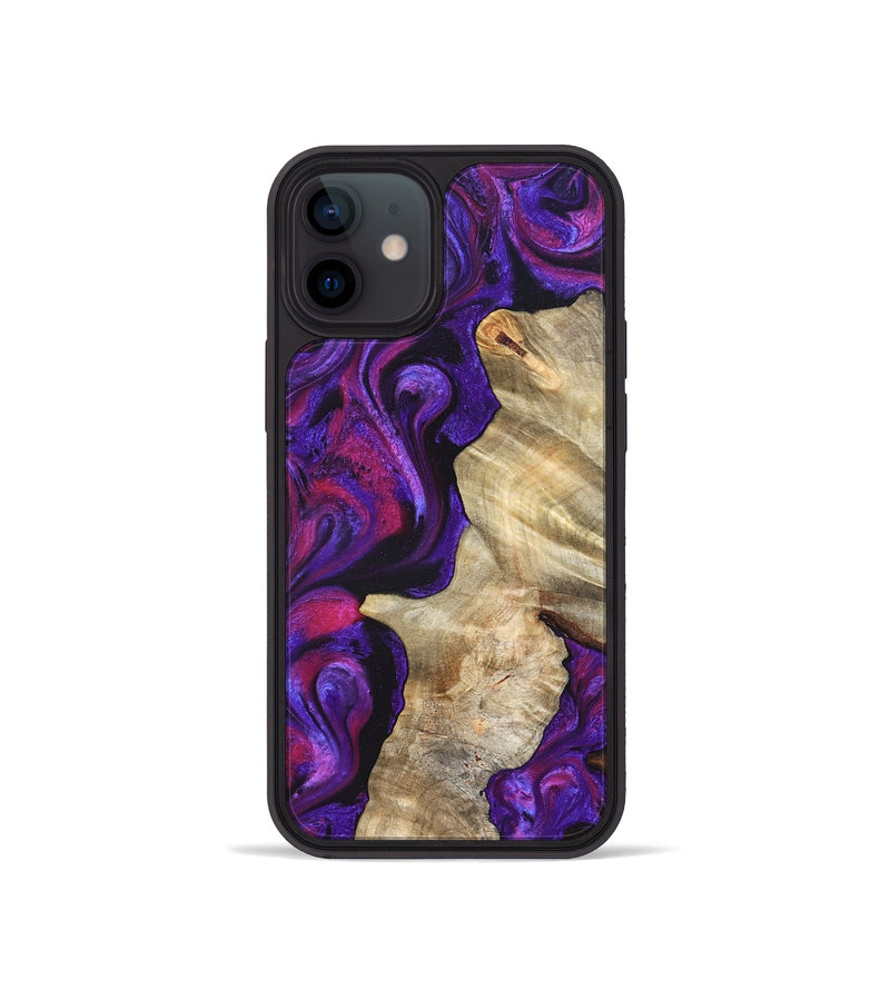 iPhone 12 mini Wood Phone Case - Valery (Purple, 823927)