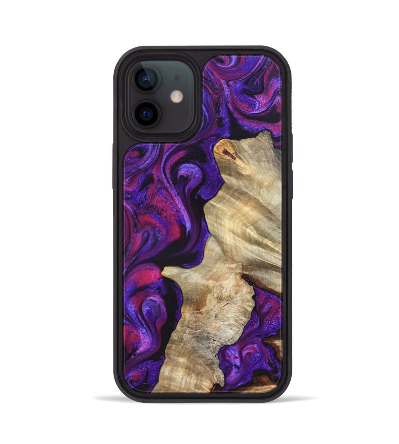 iPhone 12 Wood Phone Case - Valery (Purple, 823927)
