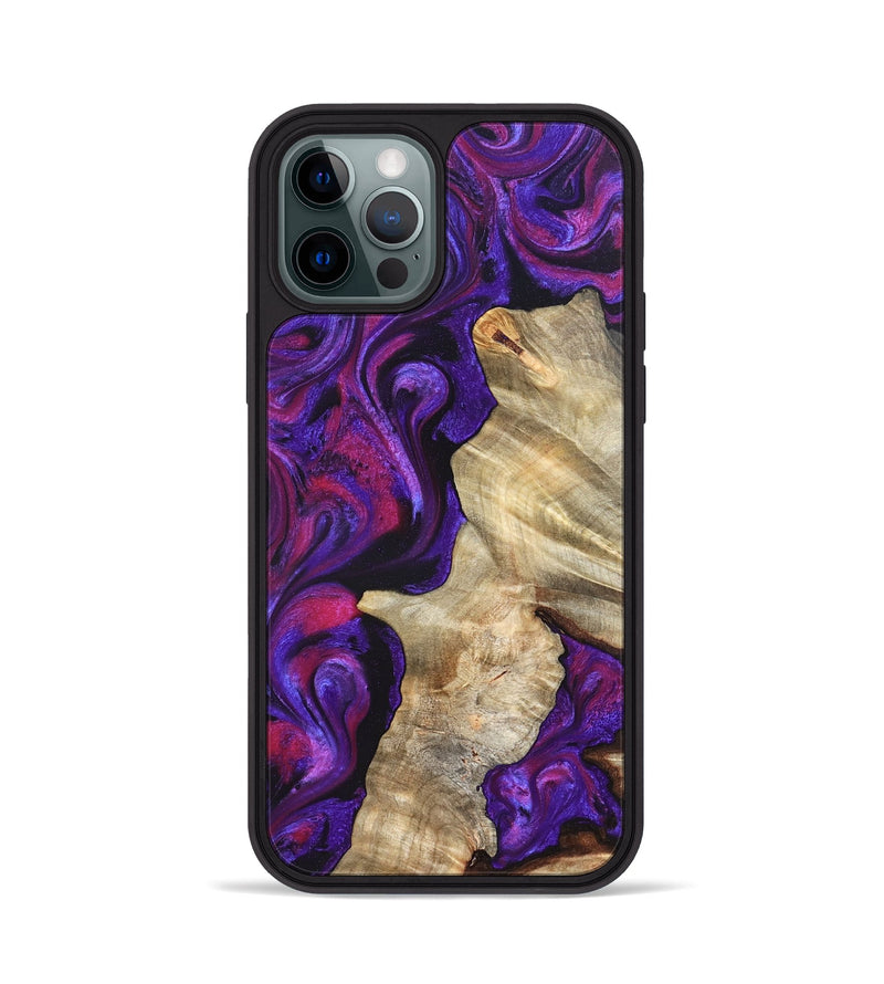 iPhone 12 Pro Wood Phone Case - Valery (Purple, 823927)