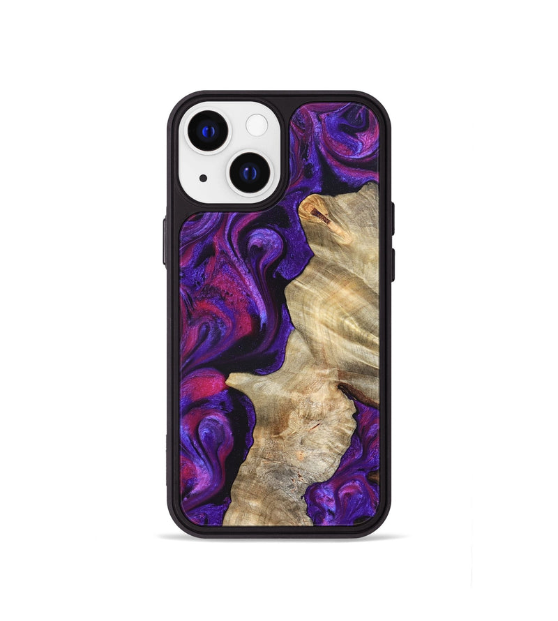 iPhone 13 mini Wood Phone Case - Valery (Purple, 823927)