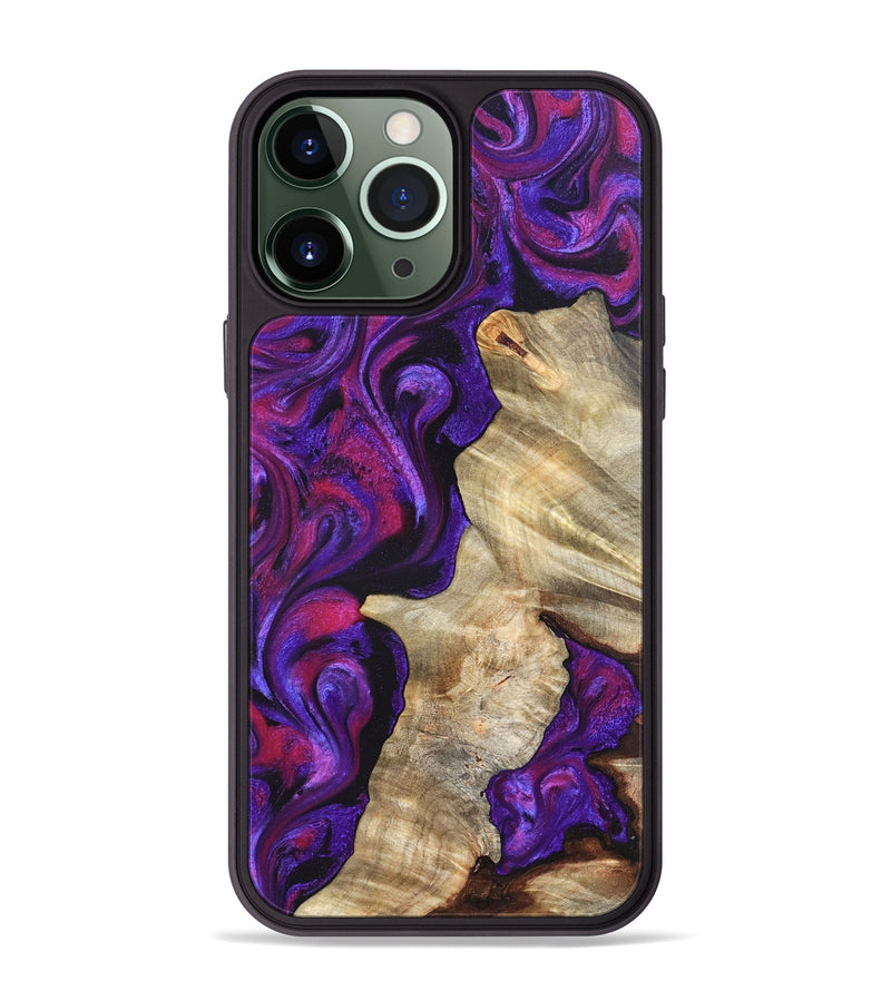 iPhone 13 Pro Max Wood Phone Case - Valery (Purple, 823927)