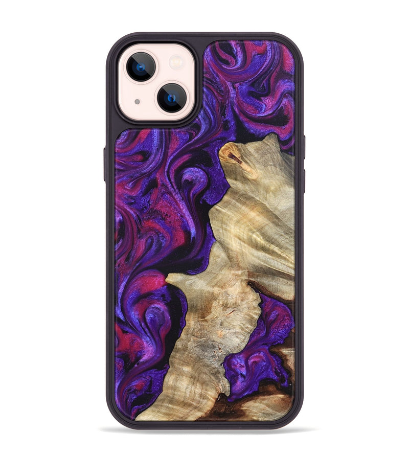 iPhone 14 Plus Wood Phone Case - Valery (Purple, 823927)