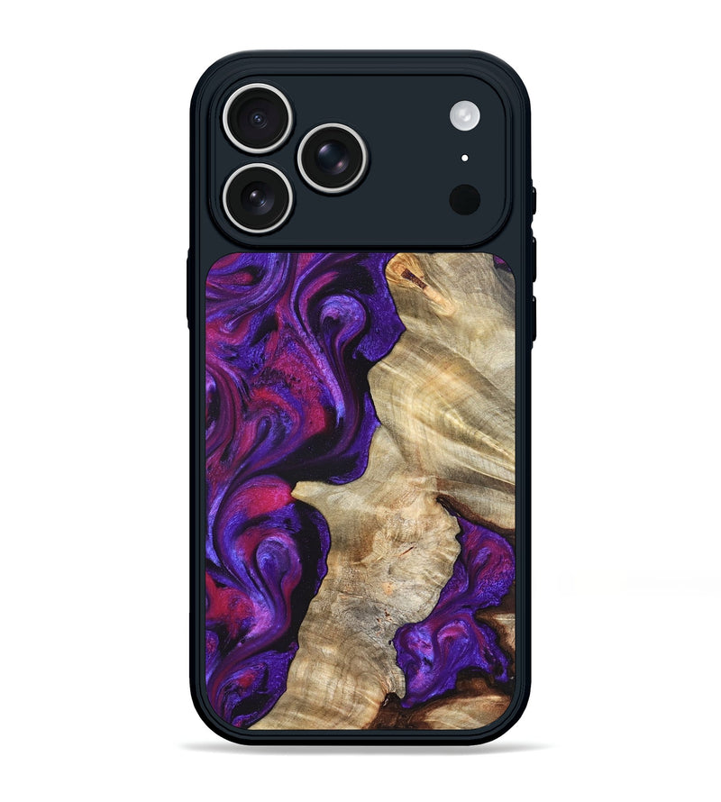 iPhone 17 Pro Max Wood Phone Case - Valery (Purple, 823927)