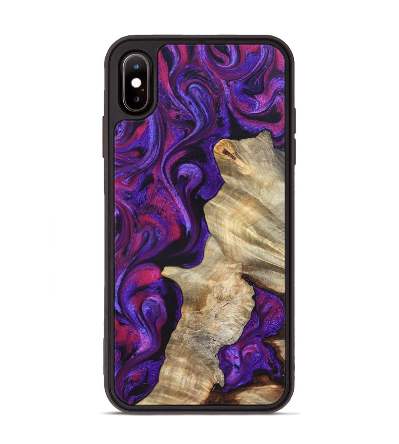 iPhone Xs Max Wood Phone Case - Valery (Purple, 823927)