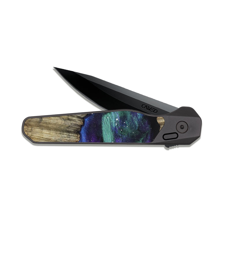 EDC Dark Slate Wood Pocket Knife - Amoura (Cosmos, 823936)