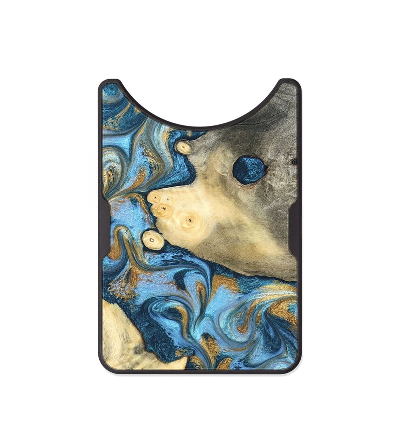 Alloy Wood Wallet - Jess (Teal & Gold, 823948)