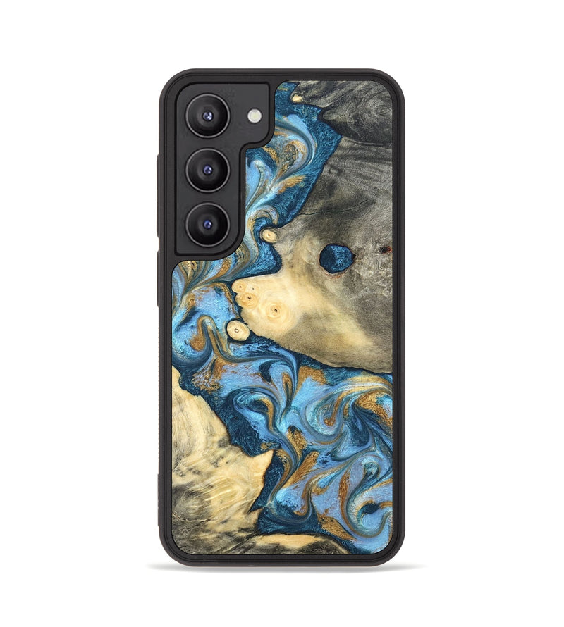 Galaxy S23 Wood Phone Case - Jess (Teal & Gold, 823948)
