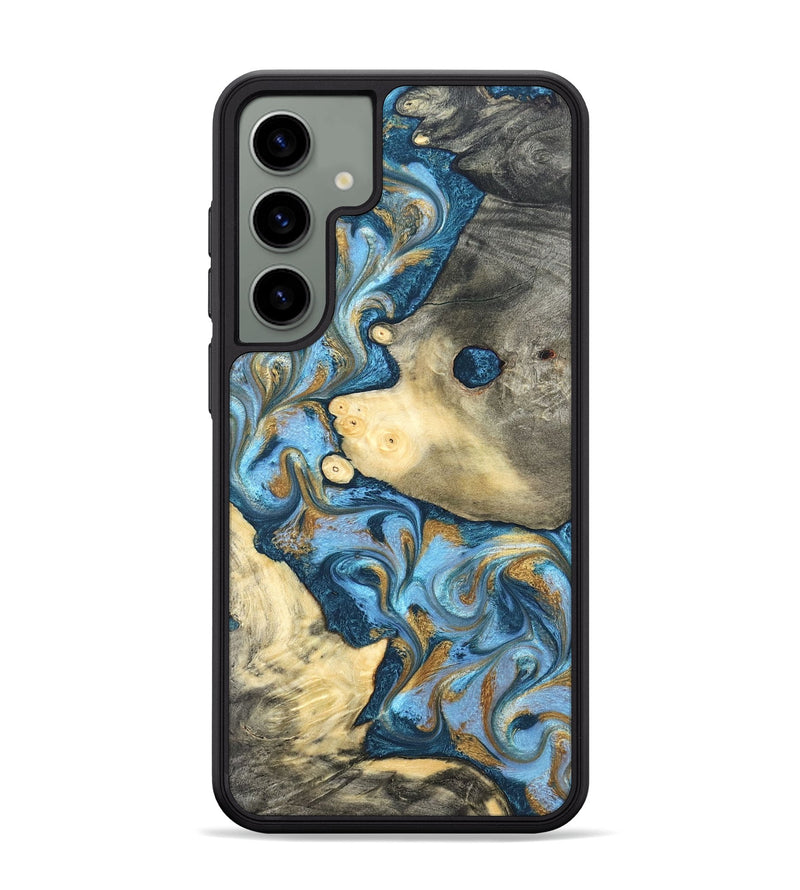 Galaxy S24 Plus Wood Phone Case - Jess (Teal & Gold, 823948)