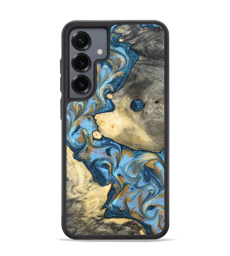 Galaxy S25 Plus Wood Phone Case - Jess (Teal & Gold, 823948)