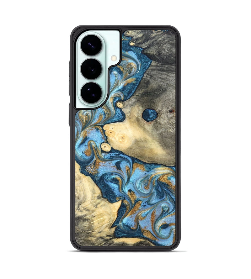 Galaxy S26 Plus Wood Phone Case - Jess (Teal & Gold, 823948)