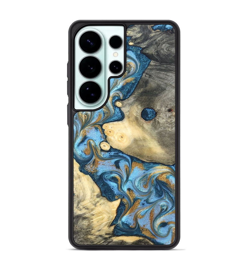 Galaxy S26 Ultra Wood Phone Case - Jess (Teal & Gold, 823948)