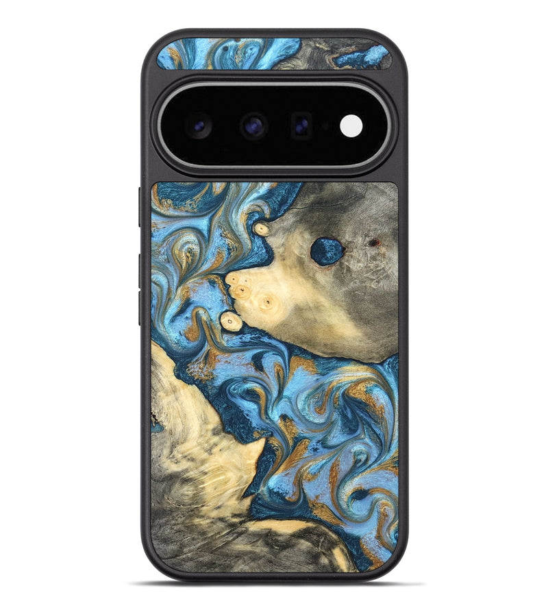 Pixel 11 Pro XL Wood Phone Case - Jess (Teal & Gold, 823948)