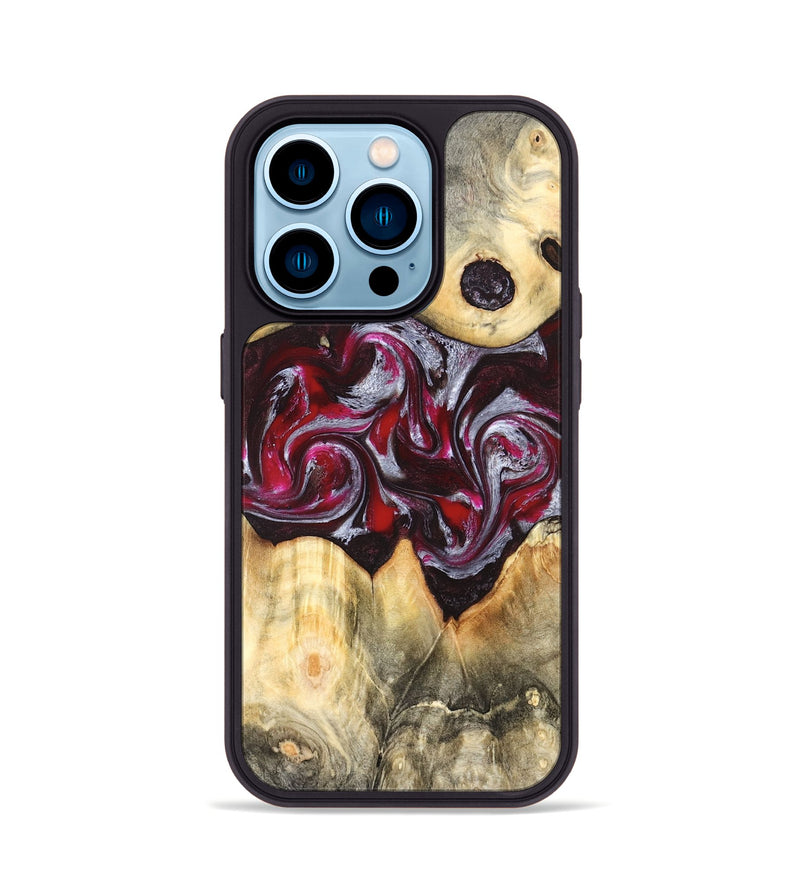 iPhone 14 Pro Wood Phone Case - Giada (Red, 823958)
