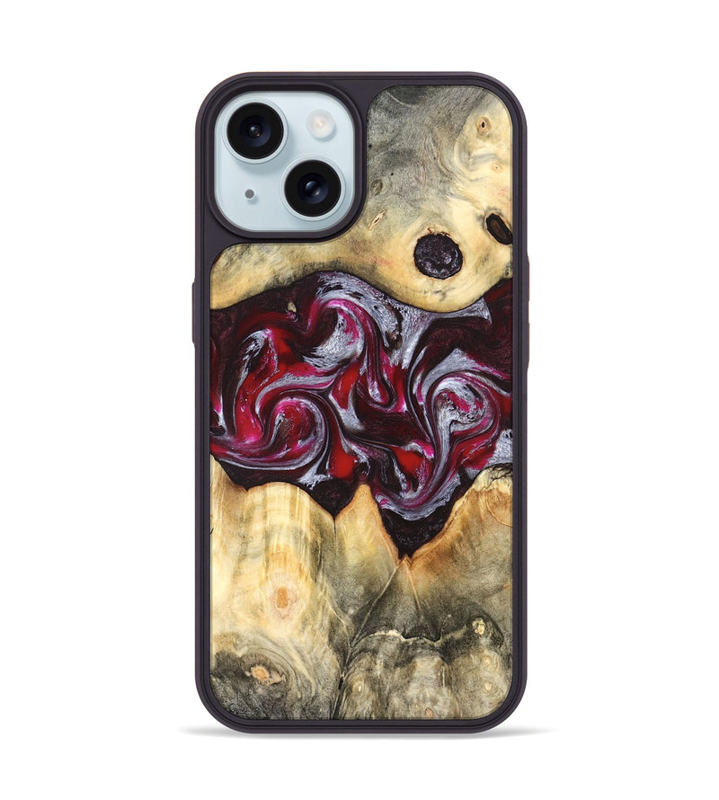 iPhone 15 Wood Phone Case - Giada (Red, 823958)