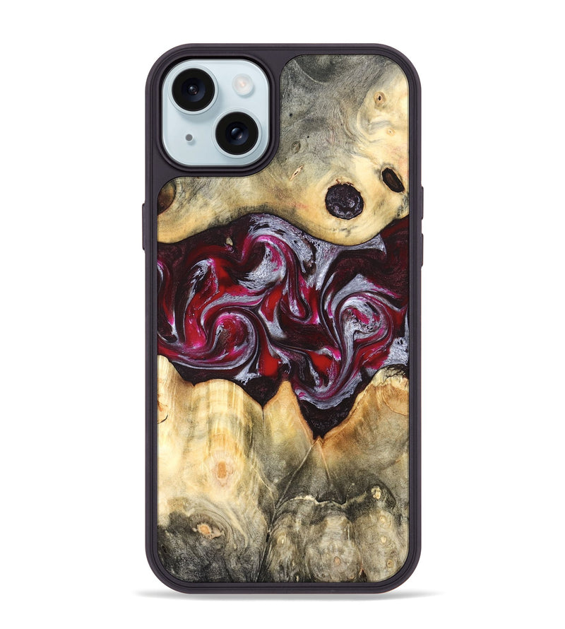 iPhone 15 Plus Wood Phone Case - Giada (Red, 823958)