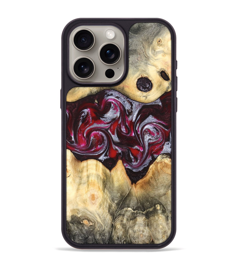 iPhone 15 Pro Max Wood Phone Case - Giada (Red, 823958)