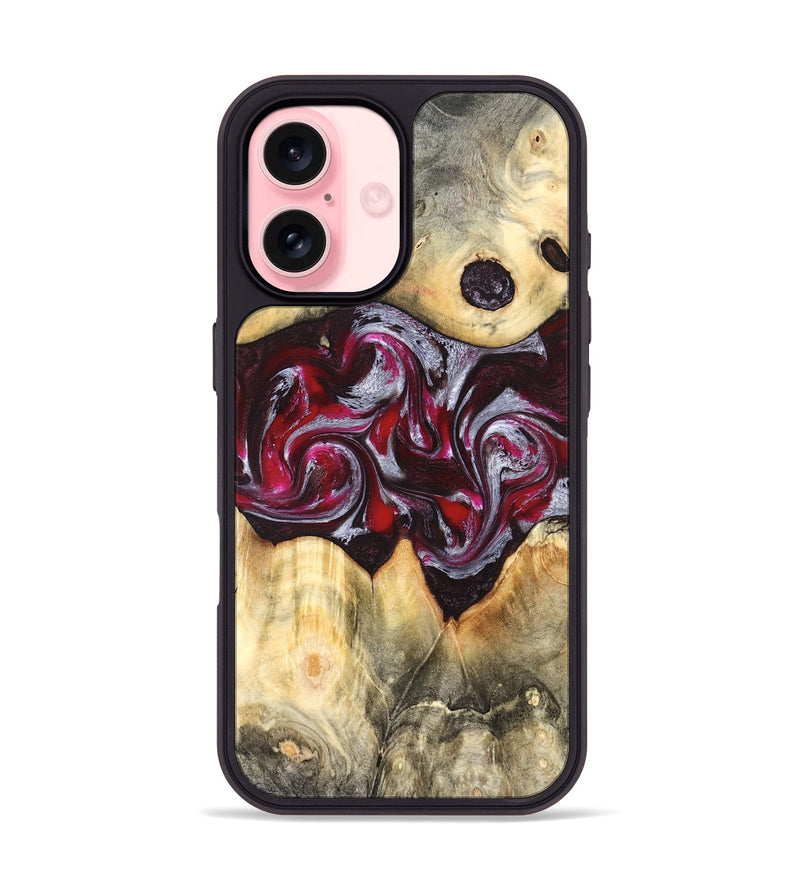 iPhone 16 Wood Phone Case - Giada (Red, 823958)