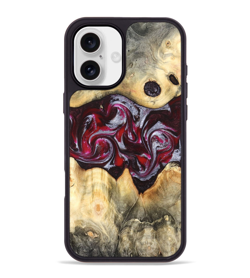 iPhone 16 Plus Wood Phone Case - Giada (Red, 823958)
