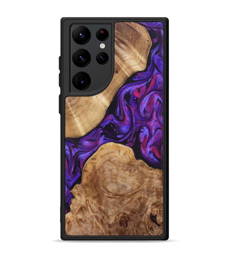Galaxy S22 Ultra Wood Phone Case - Aleah (Purple, 823962)