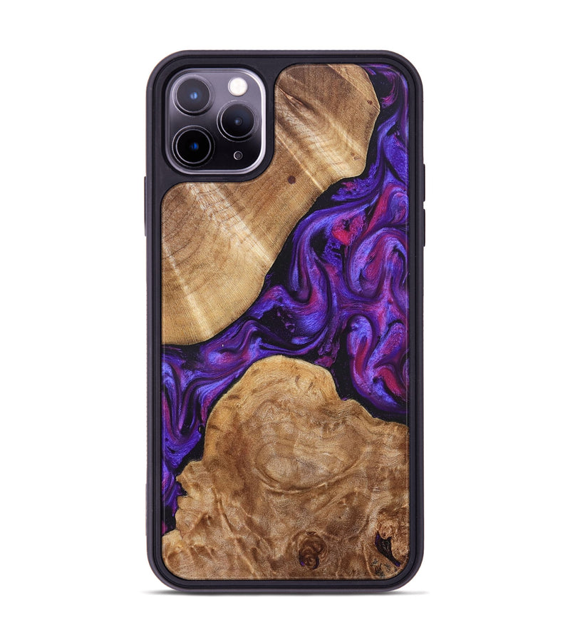 iPhone 11 Pro Max Wood Phone Case - Aleah (Purple, 823962)