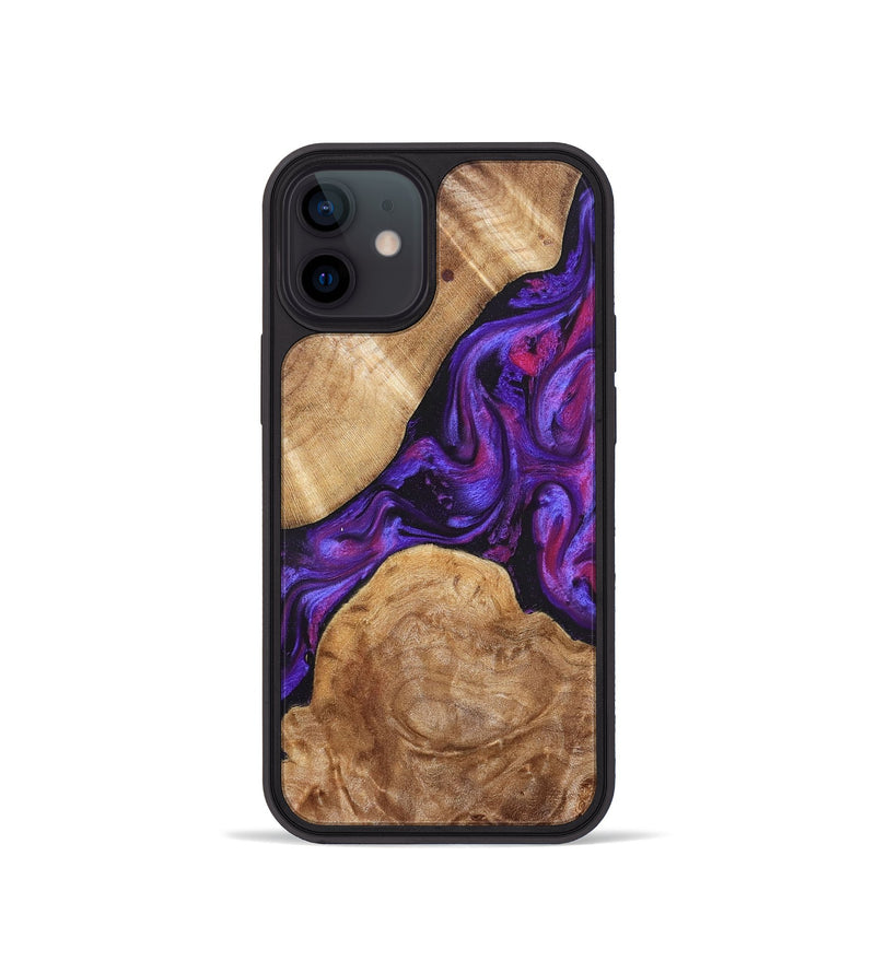 iPhone 12 mini Wood Phone Case - Aleah (Purple, 823962)