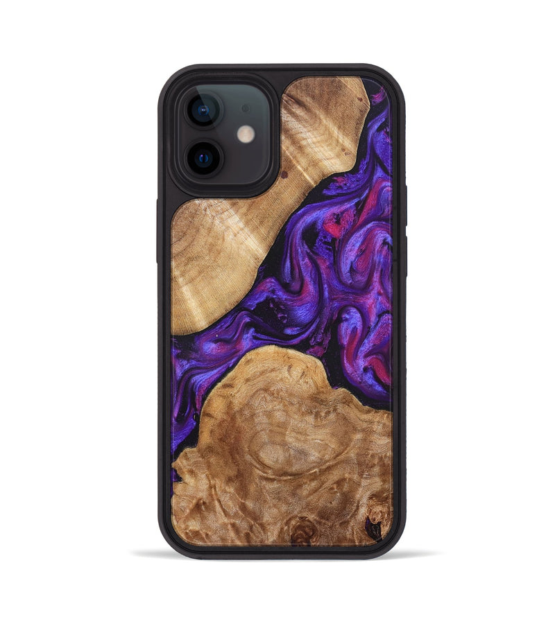 iPhone 12 Wood Phone Case - Aleah (Purple, 823962)
