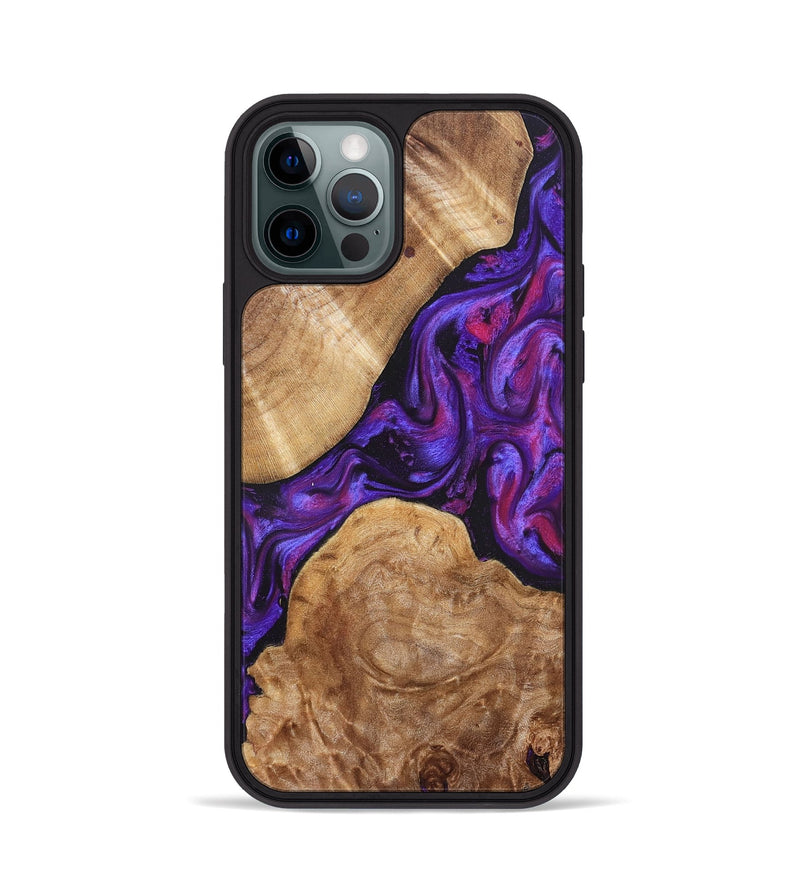 iPhone 12 Pro Wood Phone Case - Aleah (Purple, 823962)