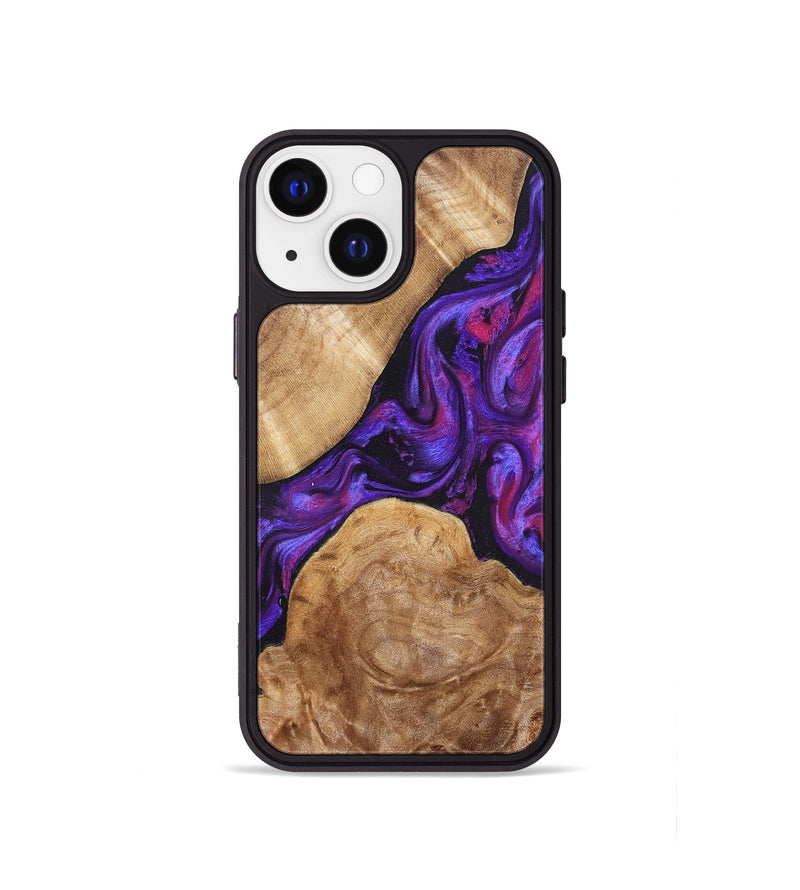iPhone 13 mini Wood Phone Case - Aleah (Purple, 823962)