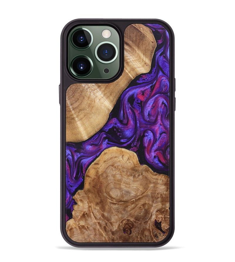 iPhone 13 Pro Max Wood Phone Case - Aleah (Purple, 823962)