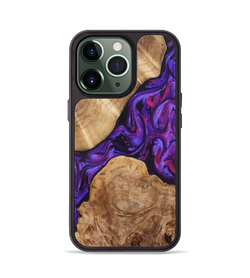 iPhone 13 Pro Wood Phone Case - Aleah (Purple, 823962)