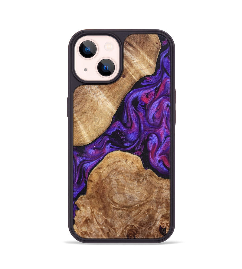 iPhone 14 Wood Phone Case - Aleah (Purple, 823962)