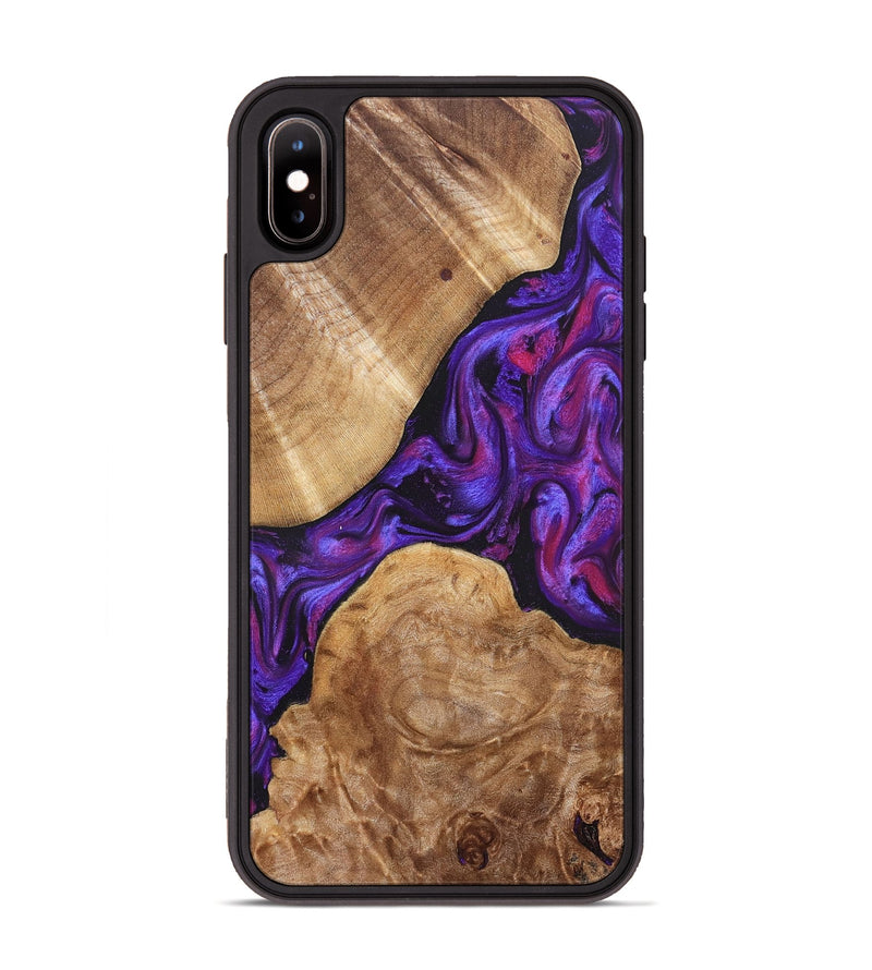 iPhone Xs Max Wood Phone Case - Aleah (Purple, 823962)