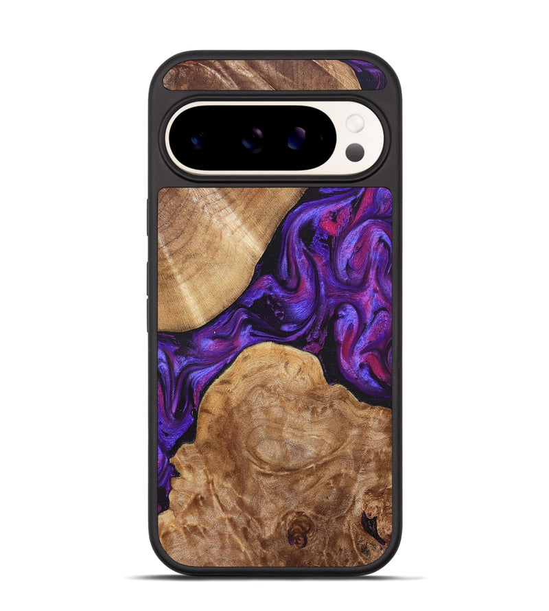 Pixel 9 Wood Phone Case - Aleah (Purple, 823962)
