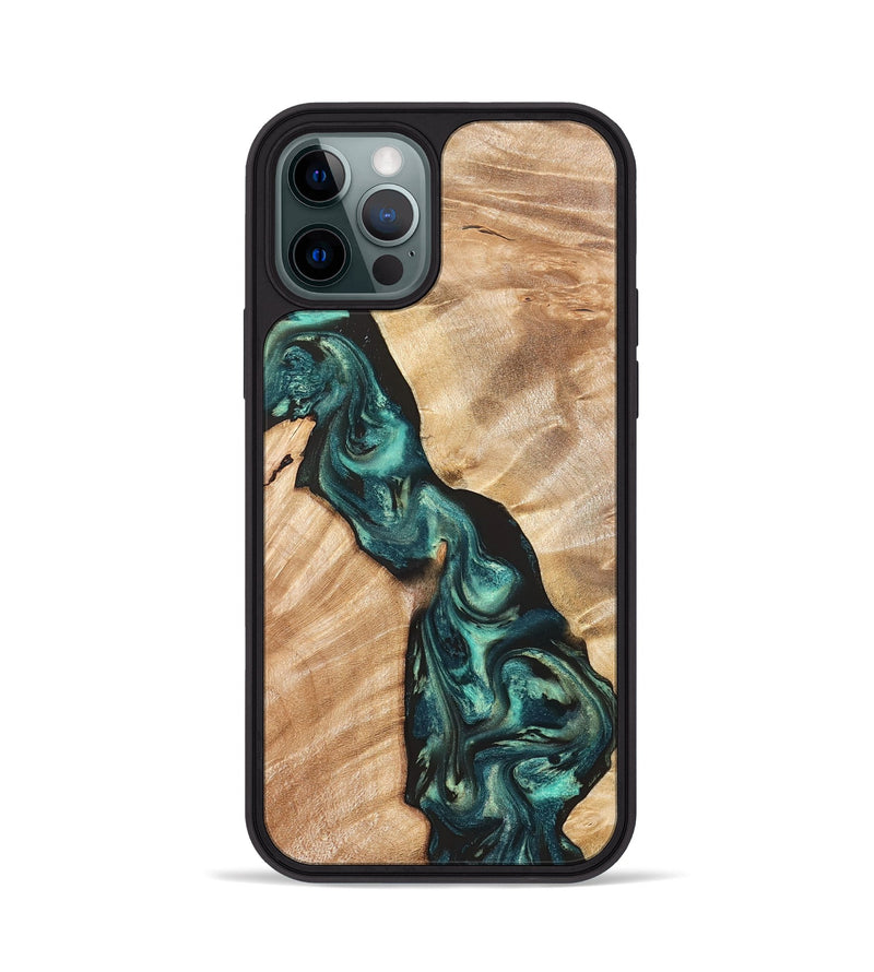iPhone 12 Pro Wood Phone Case - Graham (Green, 823965)