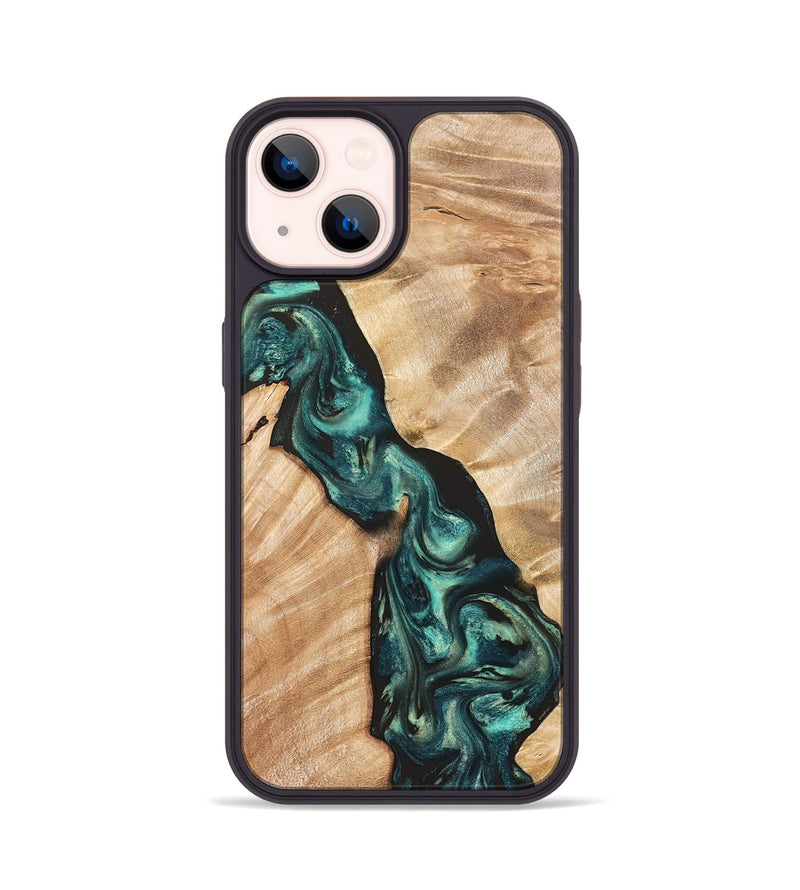 iPhone 14 Wood Phone Case - Graham (Green, 823965)