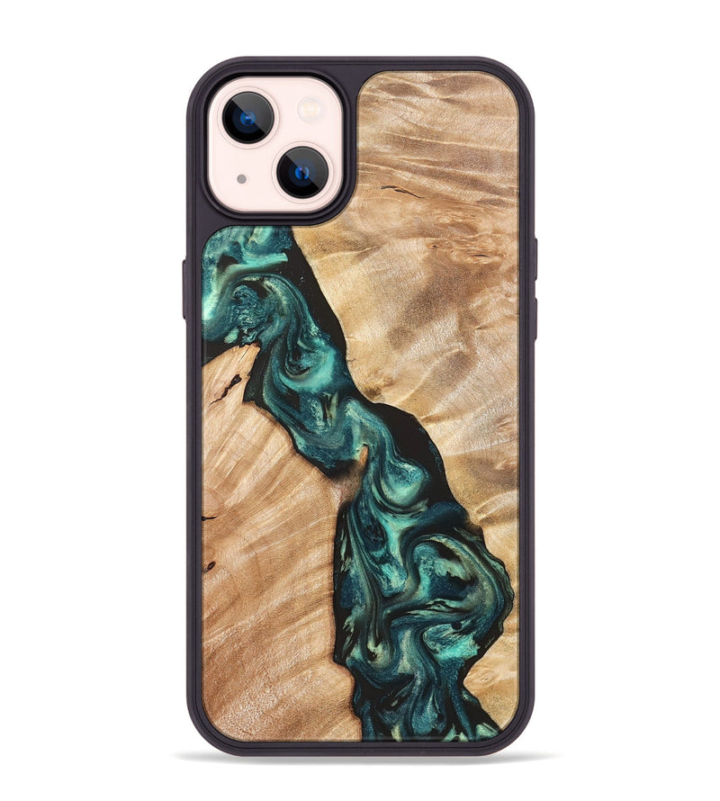 iPhone 14 Plus Wood Phone Case - Graham (Green, 823965)