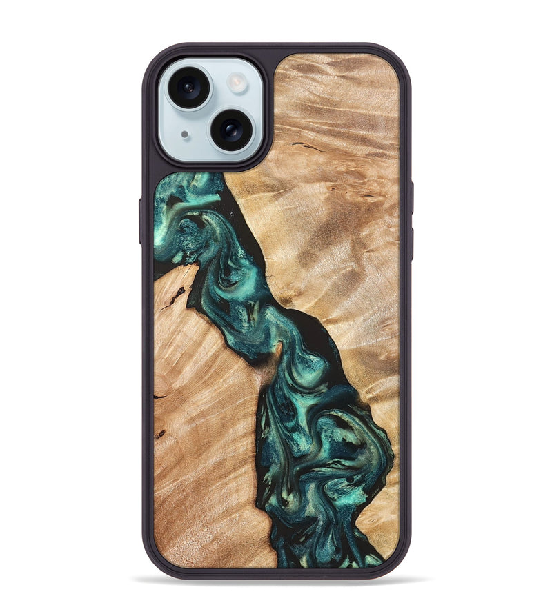 iPhone 15 Plus Wood Phone Case - Graham (Green, 823965)